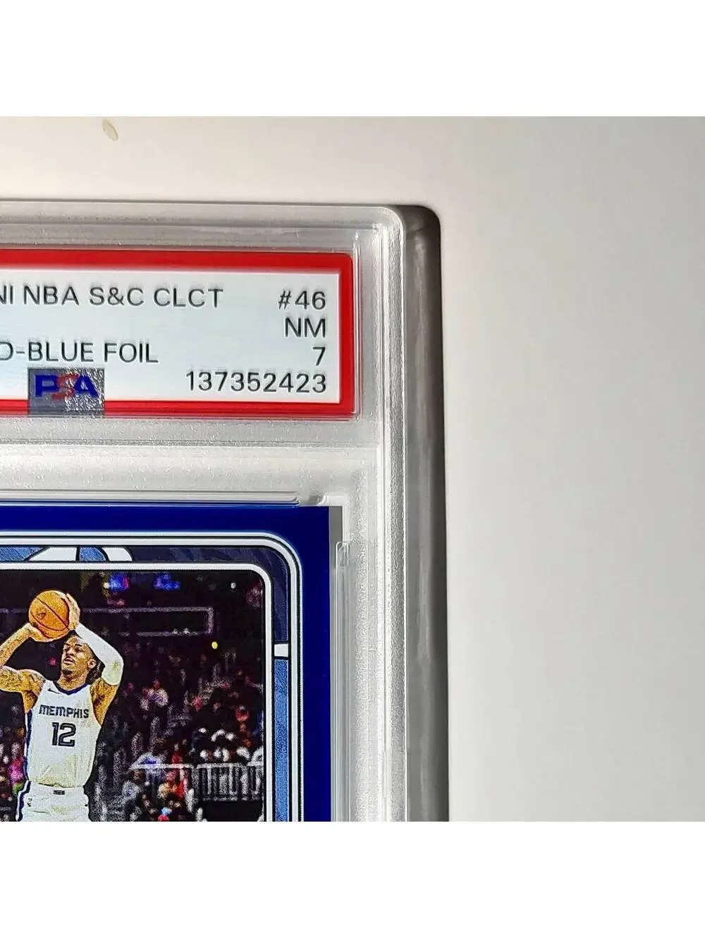 Ja Morant 2024-25 Panini NBA #46 Sticker 9/215 Blue Foil PSA 7 NM